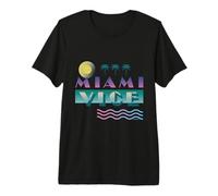 Miami Vice Retro Sunset Palm Trees Vibes Premium T-Shirt