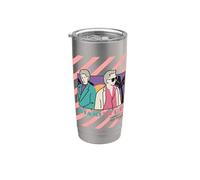 Miami Vice Undercover 1984 Retro Stripes Stainless Steel Insulated Tumbler