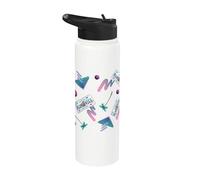 Miami Vice Undercover Airbrush All Over Print Stainless Steel Insulated Water Bottle
