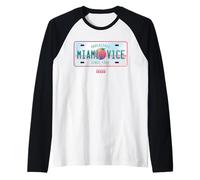 Miami Vice Undercover Since 1984 Airbrush Plate Raglan Baseball Tee