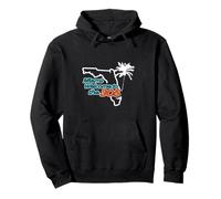 Miami Welcome To The 305 Florida Map With Palm Tree Vintage Pullover Hoodie