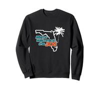 Miami Welcome To The 305 Florida Map With Palm Tree Vintage Sweatshirt