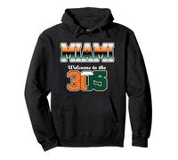 Miami Welcome to the 305 Orange Green City Pride Design Pullover Hoodie