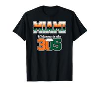 Miami Welcome to The 305 Orange Green City Pride Design T-Shirt