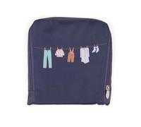 MIAMICA Miamica XL Foldable Travel Laundry Bag, 21'' x 22'', Navy - Lightweight, Durable Design with Drawstring Closure