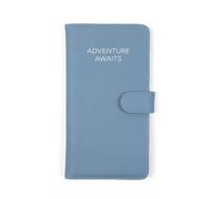 MIAMICA Premium Family Passport Wallet Holder Travel Document Organizer Large with Interior Zipper, Clear ID Compartment, Pen Holder, Grey Slate, M32177