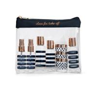 Miamica Women's TSA Compliant Travel Bottles and Toiletry Bag Kit, 12 Piece, Navy, One Size, Navy, One Size, TSA Compliant Travel Bottles and Toiletry Bag Kit, 12 Piece
