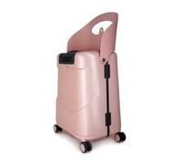 MiaMily 4-Wheel Carry On Luggage with Seat for Kids with Seat Belt, Waterproof Pocket, Adjustable Handle, and Hard Body with 43 Liter Capacity, Dusty Pink, Jeden Rozmiar, Carry on Luggage with Seat