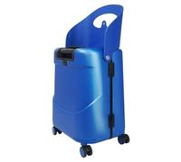 MiaMily 4-Wheel Carry-On Luggage with Seat - Ride-On Suitcase for Easy Family Travel, Seat Belt, 43L Hard Shell, Waterproof Pocket, Adjustable Handle, Cobalt Blue