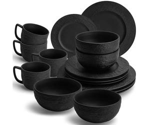 MIAMIO - 16-pc Dinnerware Set/Modern Ceramic Tableware/Dinnerware/Set for 4 Persons - Oasis Collection