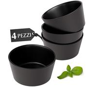 MIAMIO - Ceramic Bowl Set of 4 / Cereal Bowls (740ml) - Luxe (Black)