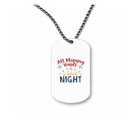 Miammo All mommy wants is a silent night [BCX] ball-chain pendant - dog tag style necklace