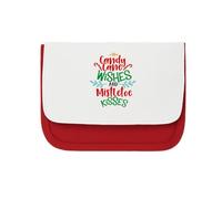 Miammo Candy Cane Wishes and Mistletoe Kisses [BCX] Clutch-Style Pencil case - Red