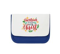 Miammo Christmas Begins with Christ [BCX] Clutch-Style Pencil case - Blue