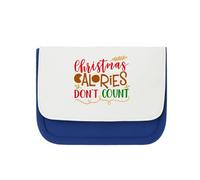 Miammo Christmas Calories Don't Count [BCX] Clutch-Style Pencil case - Blue