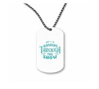 Miammo Dashing through the snow [BCX] ball-chain pendant - dog tag style necklace