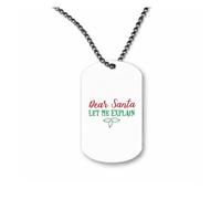 Miammo Dear Santa let me explain [BCX] ball-chain pendant - dog tag style necklace