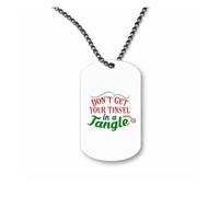 Miammo Don't get your tinsel in a tangle [BCX] ball-chain pendant - dog tag style necklace