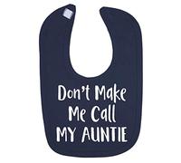 Miammo Don't make me call my auntie cotton baby bib - Navy