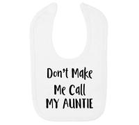 Miammo Don't make me call my auntie cotton baby bib - White