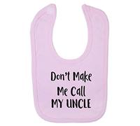 Miammo Don't make me call my uncle cotton baby bib - Pastel Pink