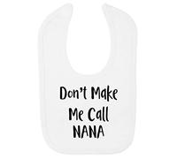 Miammo Don't make me call nana cotton baby bib - White