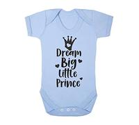 Miammo Dream big little prince [BBY6] baby grow vest, 6-12 months, Pastel Blue