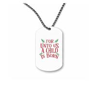 Miammo For unto us a child is born [BCX] ball-chain pendant - dog tag style necklace