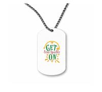 Miammo Get your sparkle on [BCX] ball-chain pendant - dog tag style necklace