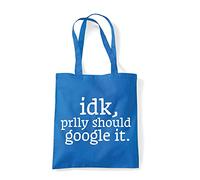 Miammo IDK I should probably google it lazy statement [CM17FLS] tote shopping bag - Sapphire