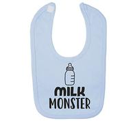 Miammo Milk monster statement [BBY5] cotton baby bib - Pastel Blue