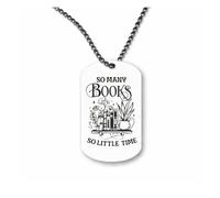 Miammo So many books so little time style two [RD26] ball-chain pendant