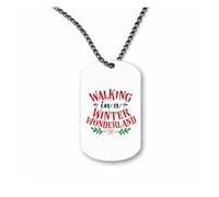 Miammo Walking in a winter wonderland [BCX] ball-chain pendant - dog tag style necklace