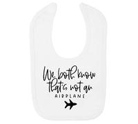 Miammo We both know that's not an airplane statement [BBY5] cotton baby bib - White
