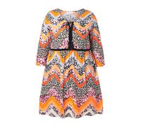 MIAMODA women's plus size long shirt with spikes and animal print 3/4...