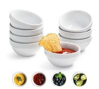 Miamolo Ceramic Dipping Bowls Set of 8, Soy Sauce Dish Mini Dip Bowls, 2.5 Oz Small Ramekins Oven Safe for Baking Sushi Ketchup Condiment Ramekins Bowls