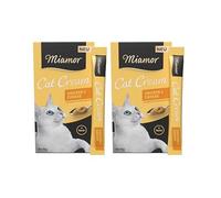 Miamor Cat Cream Chicken & Cheese - Delicious Cat Snack with Chicken and Cheese - With Taurine - Pack of 2 (2 x 6 x 15g Tablets)