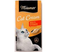MIAMOR - Cat Snack (Cream) | Tasty Snack for Pampering Adult Cats. Supplementary Food in Portion Bag without Sugar and Artificial Additives | Contents: 11x6x15g Multi-Vitamin