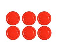 Mian Red Plastic Lids fits Luminarc Working Glass 6 Pack