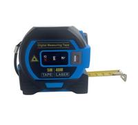 Miangerrn Almighty Ruler 3-in-1 Laser Tape Measure - 40m Laser Rangefinder with Crossline & 5m Digital Tape, Area/Volume/Trigonometry Calc (blue)
