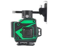 Miangerrn Laser horizontal green self-leveling, 4x360° 16-line cross horizontal and vertical laser level, remote control, 2 Li-ion batteries with EU charging (12 Lines Laser Level)