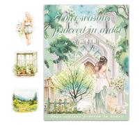 MIANRUII Spring Theme Sticker Scrapbooking Supplies for Junk Journal,20 Sheets Watercolor Pastel Greenery Stickers, Pre-Cut PET Stickers for Junk Journal, Scrapbooking, Planner & DIY Crafts (Spring)