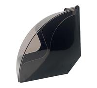 MIAO JIN Coffee Filter Paper Holder with Dustproof Cover Coffee filter Storage for #1 & #2, V60 & #4 cone-shape fan-shape filters Coffee Bar Accessories decor (Black)