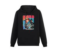 MIAO LI YI Men's Hoody Sweatershirt Mobb-Deep-T Sweatershirt The In Famous-Hip-Hop-Rap Hoody Cool Long Sleeve Black XXL
