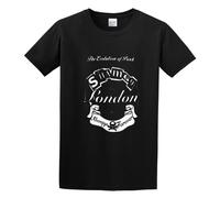 MIAO LI YI Men's Round Neck T-Shirt Sham 69 The Evolution of Punk Hand wash Recommended Black XL