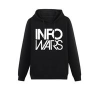 MIAOCHEN Info Wars Alex Jones Logo Hoodie Black 3XL