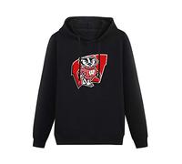 MIAOCHEN University Of Wisconsin Bucky Badger Hoodies Pullover Long Sleeve Sweatshirts Black M