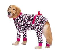 Miaododo Medium Large Dog Recovery Suit for Dogs After Surgery Female Male Dog Neuter Spay Onesie for Shedding Prevent Licking Surgical Wound Dog Cone Alternative Leopard Print