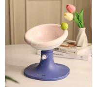 MIAOFAIRY Ice Cream Adjustable Raised Ceramic Pet Bowl | Colour: Strawberry Bubblegum