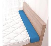Miaogoo Bed Wedge for Mattress Headboard Wall, Soft Bed Wall Gap Filler Rectangle Thick Foam Gap Filler Mattress Gap Filler Armrest Support Cushion, Washable Cover (150x10x20cm,Blue)